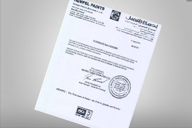 HEMPEL Paints Approved Applicator Certificate